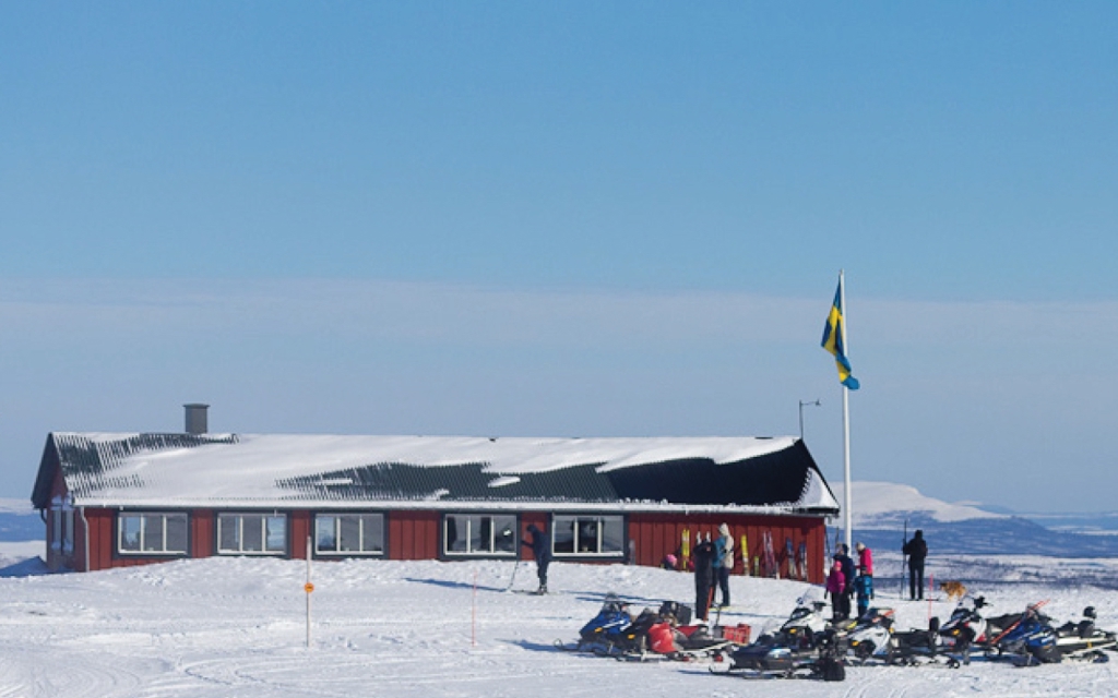 Kariknallen i Tänndalen vintertid.