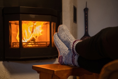 Cozy up by a crackling fireplace in a pair of warm wool socks.